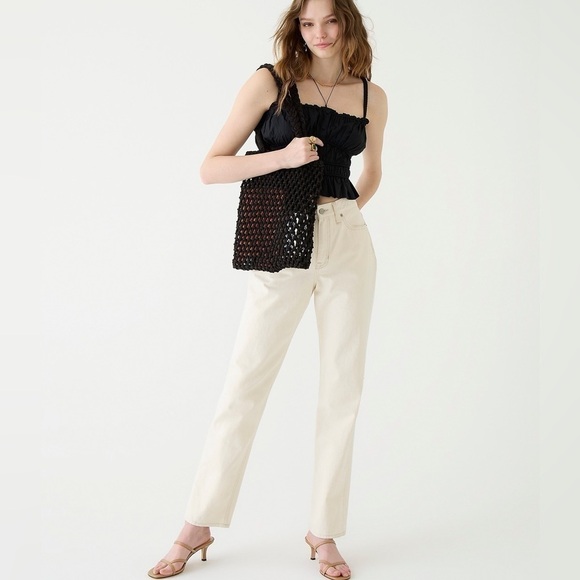 J. Crew Women’s Size 31 Jeans High-rise 90s classic straight-fit in Ecru - Picture 1 of 15